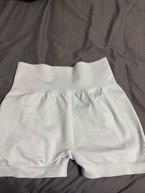 Forever 21 Light Blue High-Waist Athletic Shorts
